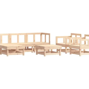 7-delige Loungeset massief grenenhout