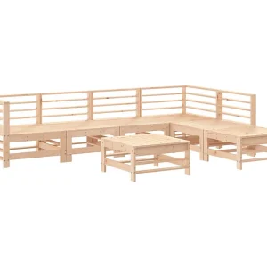 7-delige Loungeset massief grenenhout