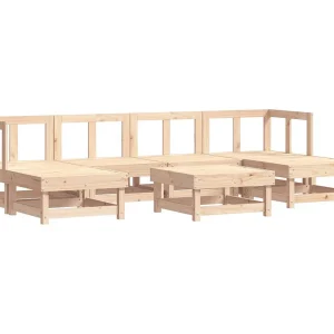 7-delige Loungeset massief grenenhout