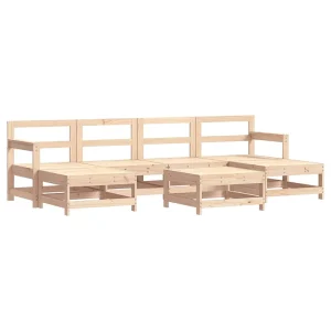 7-delige Loungeset massief grenenhout
