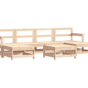 7-delige Loungeset massief grenenhout