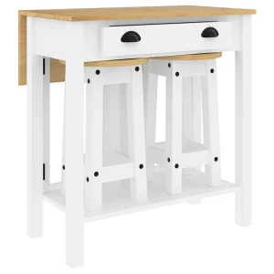 3-delige Barset massief grenenhout wit 3-delige Barset massief grenenhout wit