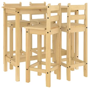 5-delige Barset massief grenenhout 5-delige Barset massief grenenhout
