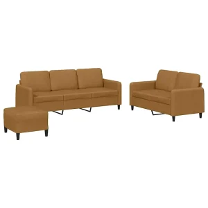 3-delige Loungeset fluweel bruin 3-delige Loungeset fluweel bruin