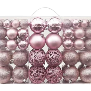 100-delige Kerstballenset roze 100-delige Kerstballenset roze