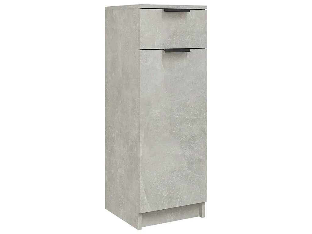 Badkamerkast 32x34x90 cm bewerkt hout betongrijs