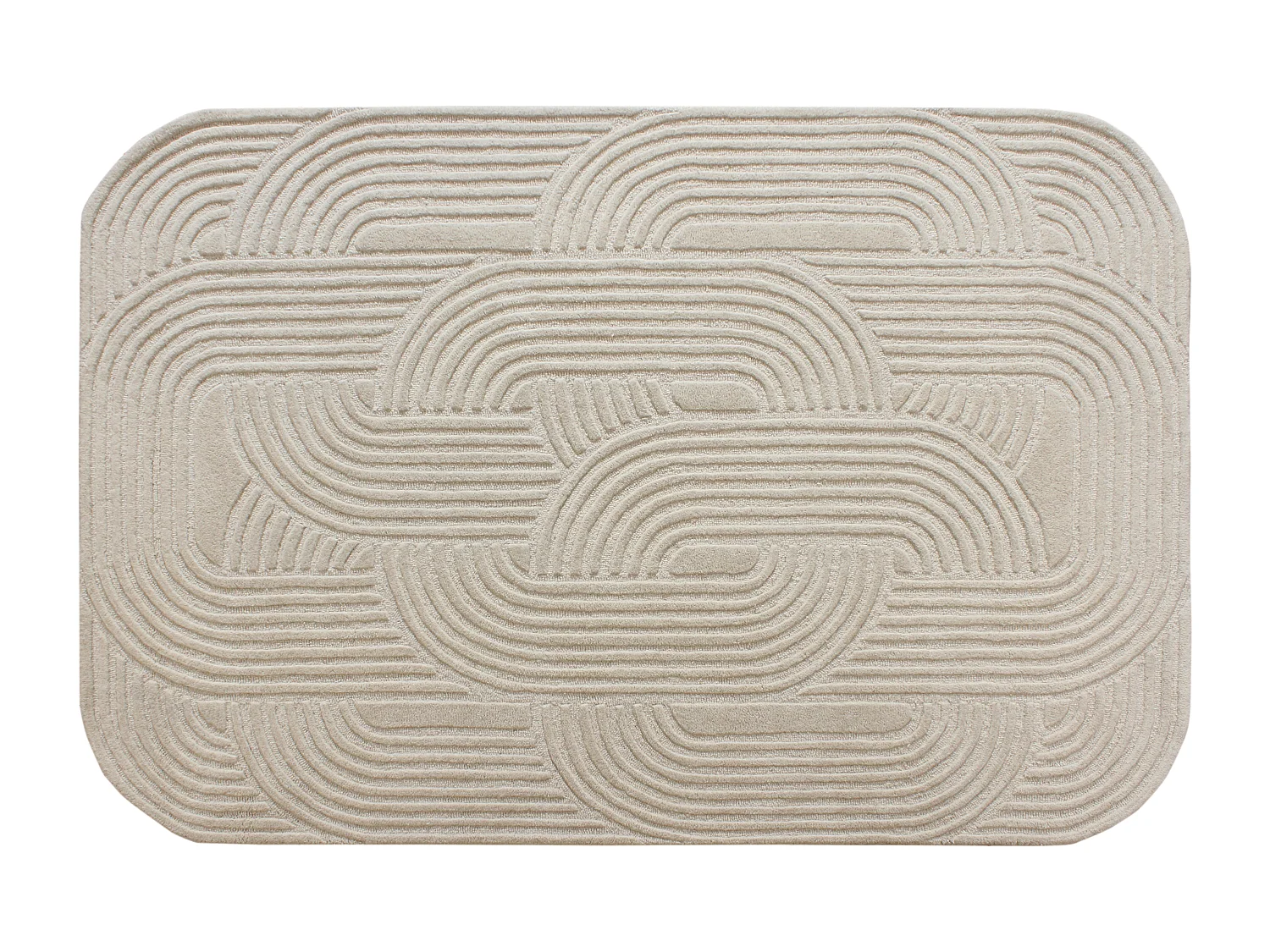Getuft vloerkleed 100% wol, 200 x 290 cm, Beige, 2200g/m², ARANEL