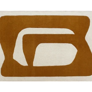 Getuft vloerkleed 100% wol met abstracte motieven, 200x290cm, Bruin en wit, 2400g/m², AVOLTO Getuft vloerkleed 100% wol met abstracte motieven, 200x290cm, Bruin en wit, 2400g/m², AVOLTO