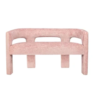 Bank 124,5x75x56 cm roze Leith LET71BP Bank 124,5x75x56 cm roze Leith LET71BP