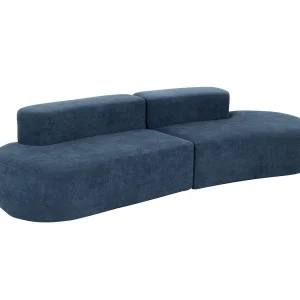 Bank 280x66x102 cm blauw nua n75-8