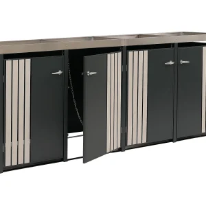 Afvalbakbekleding MCW-O67, antraciet houtlook licht Afvalbakbekleding MCW-O67, antraciet houtlook licht
