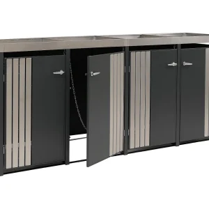 Afvalbakbekleding MCW-O67, antraciet roestvrij staal Afvalbakbekleding MCW-O67, antraciet roestvrij staal