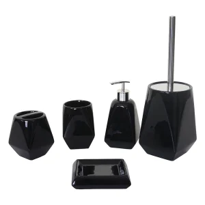 Badkamer set MCW-C71 (5-delig), zwart Badkamer set MCW-C71 (5-delig), zwart