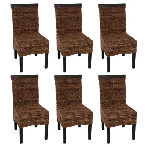 Acireale eetkamerstoel (set van 6),  donker, zonder kussen