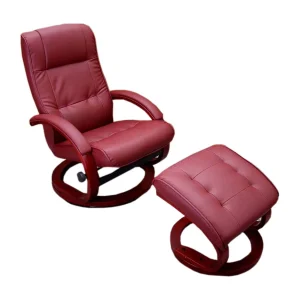 Aprilia relaxfauteuil met kruk,  bordeaux