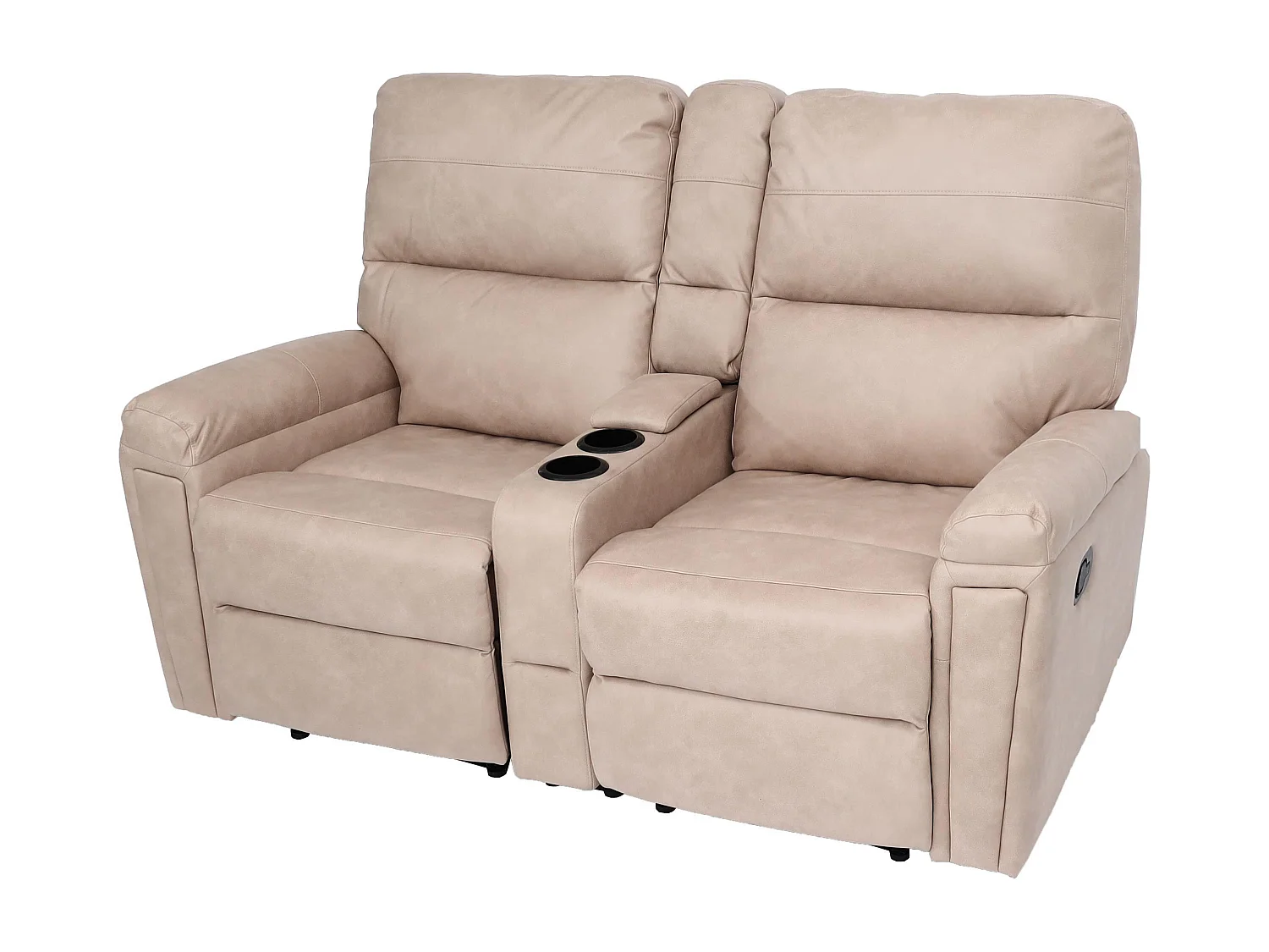 2-zits bioscoopstoel MCW-K17,  stof/textiel beige