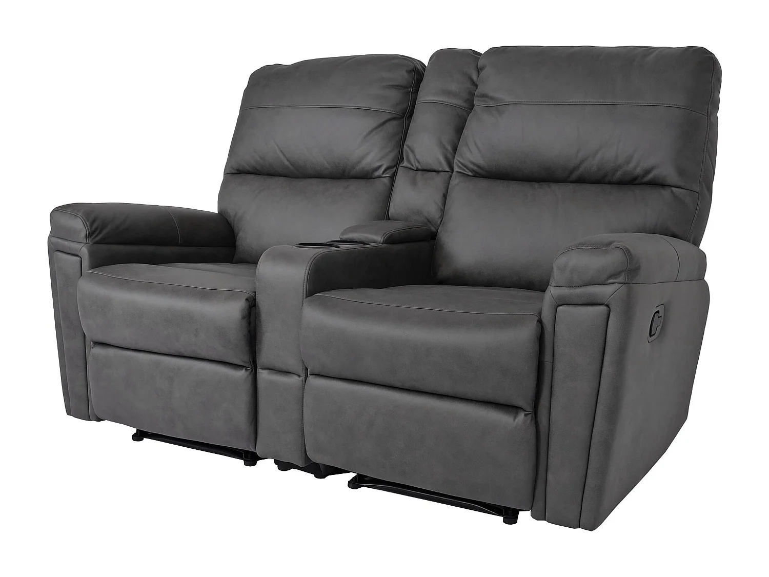2-zits bioscoopstoel MCW-K17,  stof/textiel donkergrijs