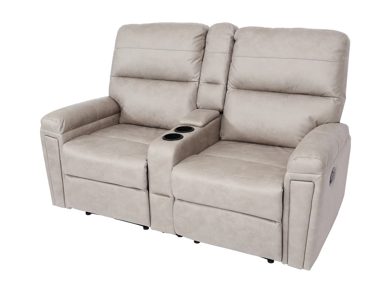 2-zits bioscoopstoel MCW-K17,  stof/textiel lichtgrijs