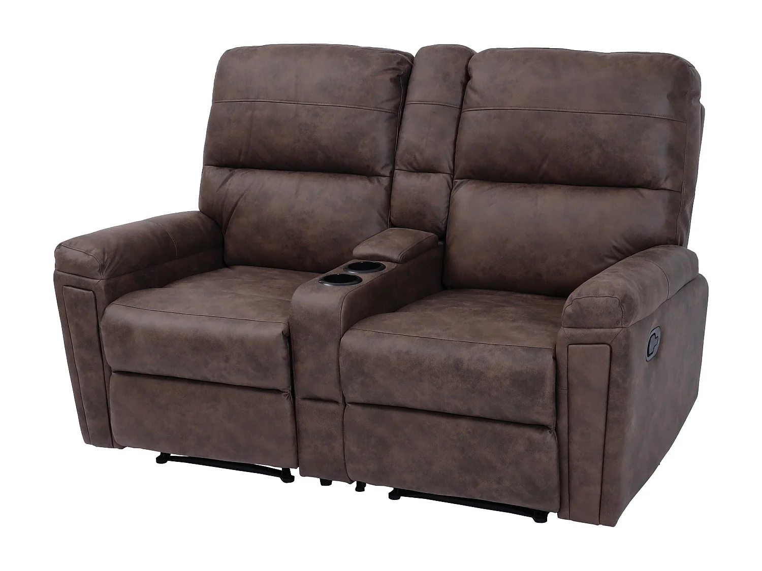 2-zits bioscoopstoel MCW-K17,  stof/textiel bruin