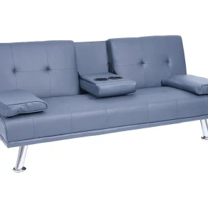 3-zitsbank MCW-F60, kunstleer, donkerblauw 3-zitsbank MCW-F60, kunstleer, donkerblauw