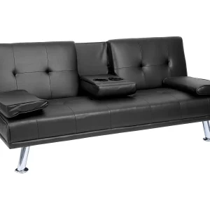 3-zitsbank MCW-F60, kunstleer, zwart 3-zitsbank MCW-F60, kunstleer, zwart
