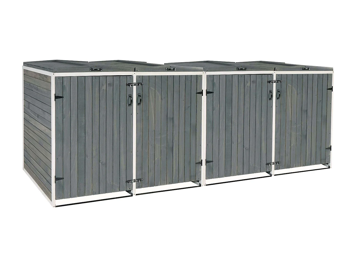 4/8-persoons vuilnisbakbekleding MCW-H74,  grijs-wit