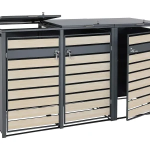 3-bin voering MCW-J81, beukenhout look lichtbruin 3-bin voering MCW-J81, beukenhout look lichtbruin