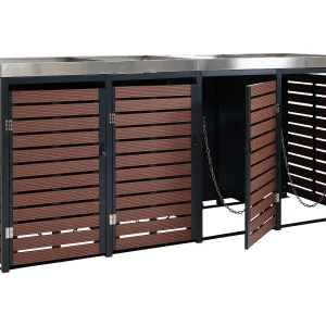 4-bin voering MCW-K14, walnoot houtlook 4-bin voering MCW-K14, walnoot houtlook