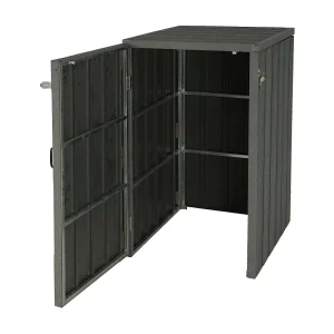 1-delige WPC-afvalbakbekleding MCW-J28,  grijs