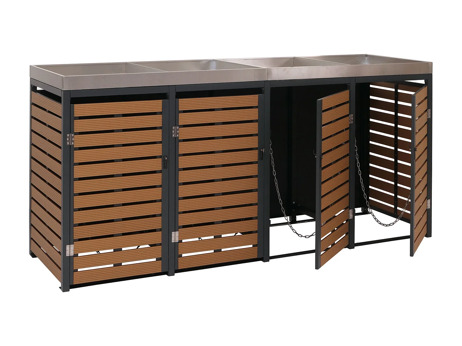 4-bin voering MCW-K14,  teak look