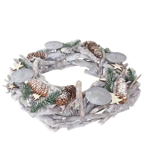 Adventskrans XXL rond hout zonder kaarsen, zonder kaarsen Adventskrans XXL rond hout zonder kaarsen, zonder kaarsen