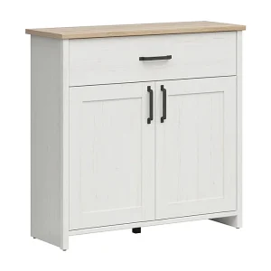 Aksel Wit en Hout 2-deurs 1-lade dressoir Aksel Wit en Hout 2-deurs 1-lade dressoir