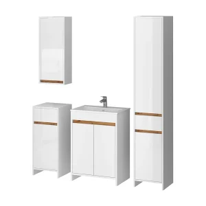 Badkamermeubelset wit hoogglans 59.6x40x81.9 lemgo Badkamermeubelset wit hoogglans 59.6x40x81.9 lemgo