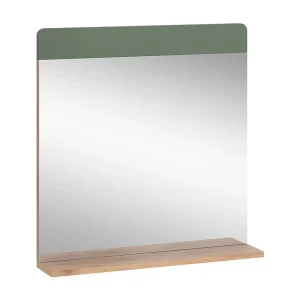 Badkamerspiegel groen/gouden eik 60x12x62 izan Badkamerspiegel groen/gouden eik 60x12x62 izan