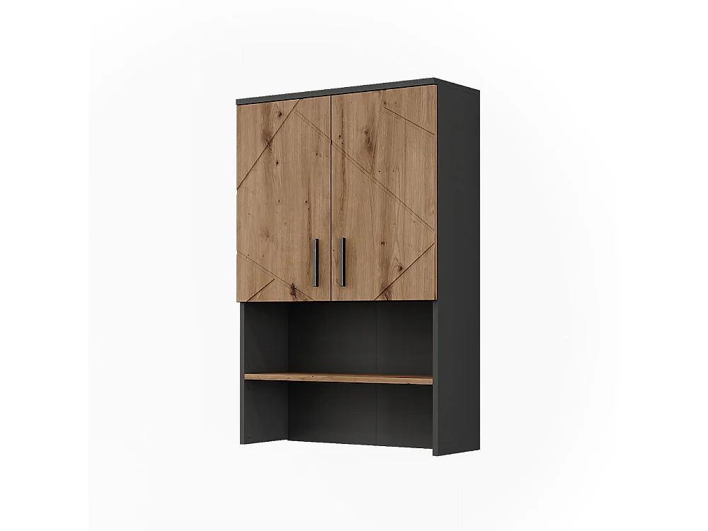 Aufbau für Waschmaschinenschrank anthrazit/goldkraft eiche 68x30x103.5 irma