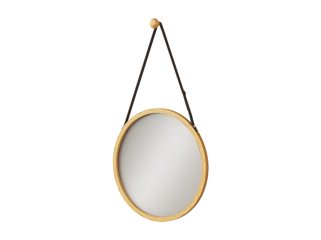 Badkamerspiegel bamboe 38x1.5x38 mirno