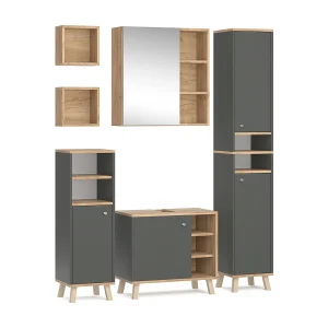Badmöbel-Set anthrazit 62x32x54 senyo Badmöbel-Set anthrazit 62x32x54 senyo