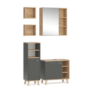 Badkamermeubel set antraciet 62x32x54 senyo Badkamermeubel set antraciet 62x32x54 senyo