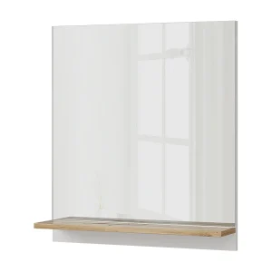 Badkamerspiegelkast wit/kunstnijverheid 60x14x67 marelle