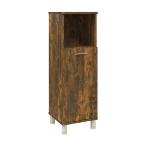 Badkamerkast 30x30x95 cm bewerkt hout gerookt eikenkleurig Badkamerkast 30x30x95 cm bewerkt hout gerookt eikenkleurig