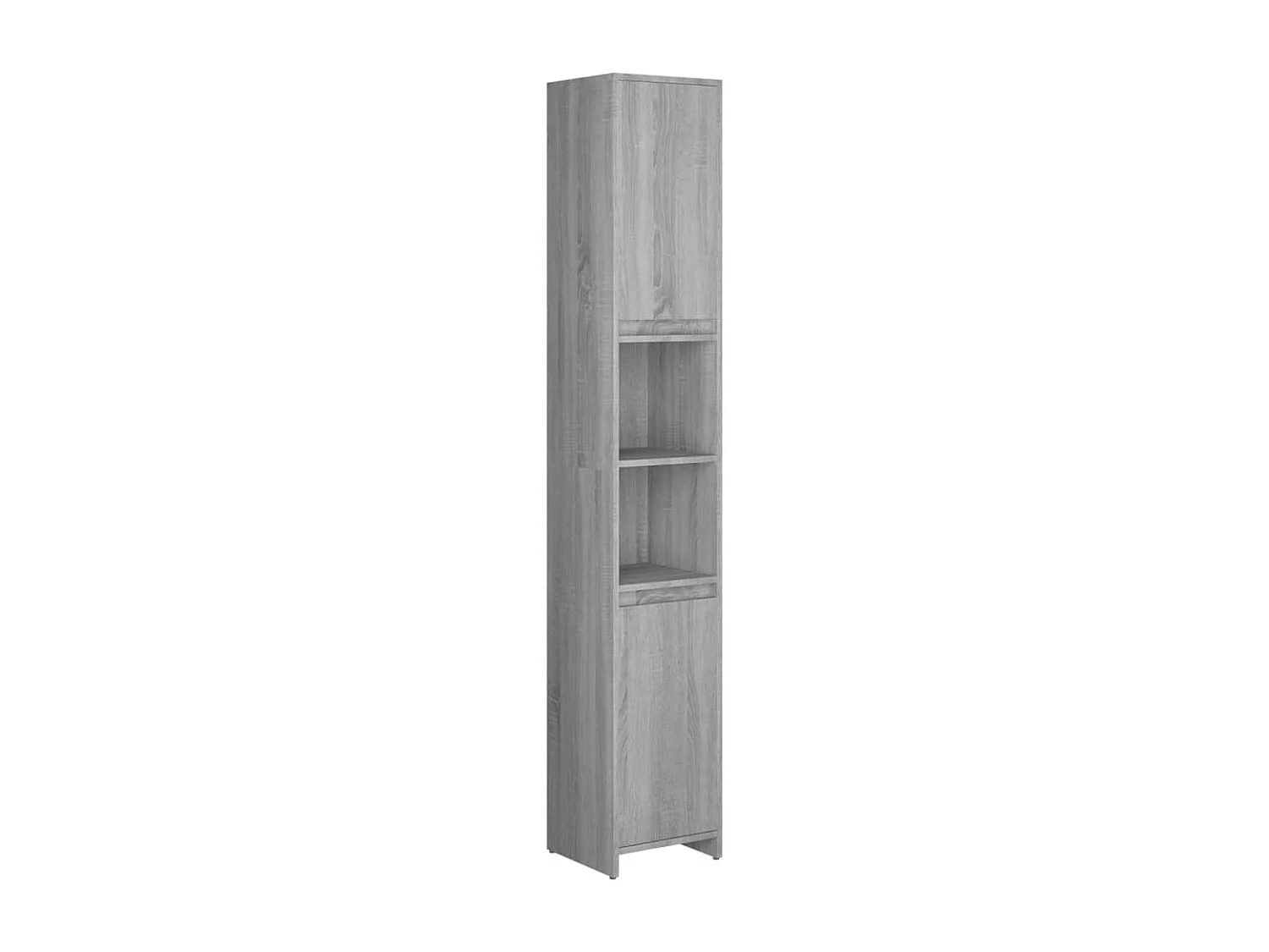 Badkamerkast 30x30x183,5 cm bewerkt hout grijs sonoma eiken