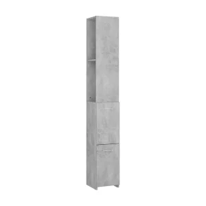 Badkamerkast 25×26,5×170 cm bewerkt hout betongrijs Badkamerkast 25×26,5×170 cm bewerkt hout betongrijs