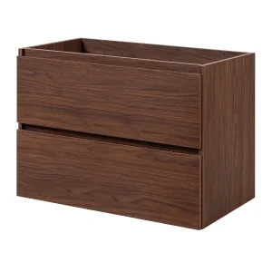 Badkamerkastje voor wandmontage, kleur: eiken-walnoot, 80 x 46 x 60,7 cm, zonder deksel Badkamerkastje voor wandmontage, kleur: eiken-walnoot, 80 x 46 x 60,7 cm, zonder deksel