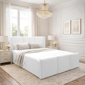 AX LIVING Boxspringbed Wit Ankarra 160×200 cm Bed met Opbergruimte AX LIVING Boxspringbed Wit Ankarra 160×200 cm Bed met Opbergruimte