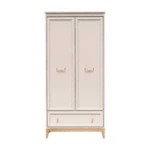 AX LIVING Kledingkast Nymphen Cashmere 2 Deuren 1 Lade MDF Eiken Poten AX LIVING Kledingkast Nymphen Cashmere 2 Deuren 1 Lade MDF Eiken Poten