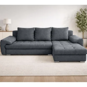 AX LIVING Manisa Hoekbank Donkergrijs L-vorm Bank Rechts AX LIVING Manisa Hoekbank Donkergrijs L-vorm Bank Rechts