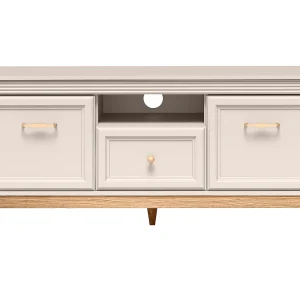 AX LIVING TV-meubel Nymphen Cashmere 1 Lade 2 Deuren MDF Eiken Poten AX LIVING TV-meubel Nymphen Cashmere 1 Lade 2 Deuren MDF Eiken Poten