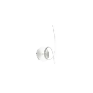 Applique LED moderne Tosca en aluminium blanc satiné 15W 840lm lumière chaude 3000K, diffuseur opale, design incurvé