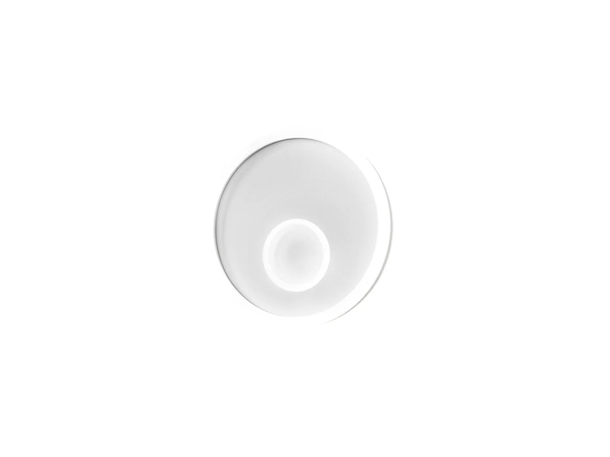 Applique LED Melania 50W blanche, 2100lm, lumière chaude 3000K, aluminium et méthacrylate satiné, d.50cm
