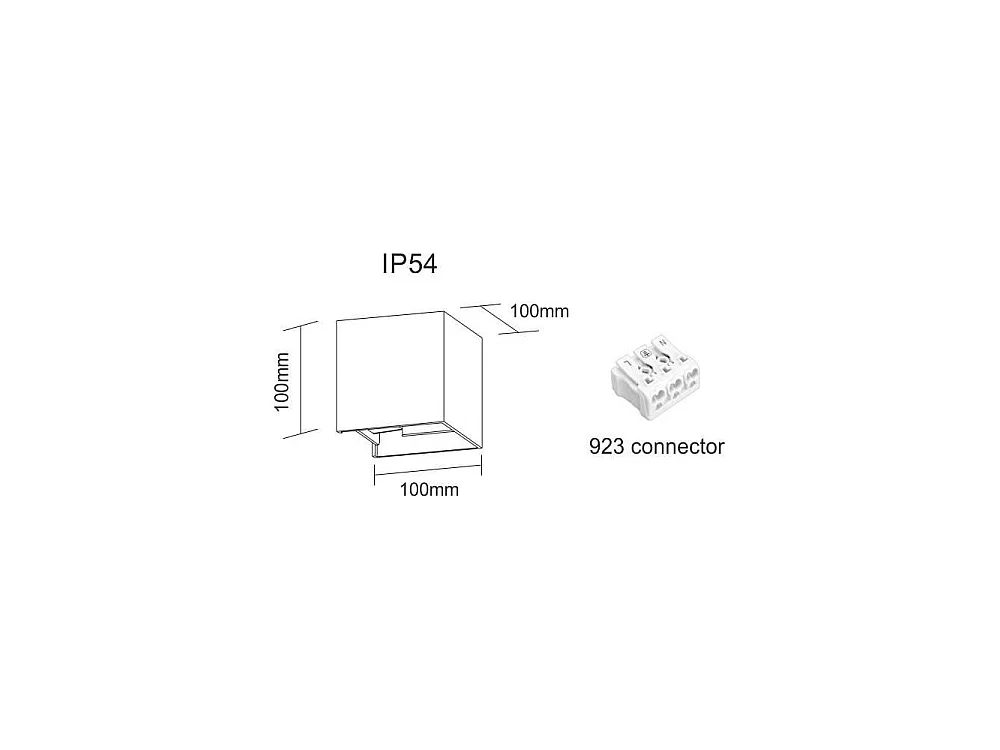 Applique murale LED noire IP54 6,8W à ailettes orientables 3000k